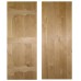 Solid Rustic Oak Cottage Ledged Door - Abbey Style V-Groove 